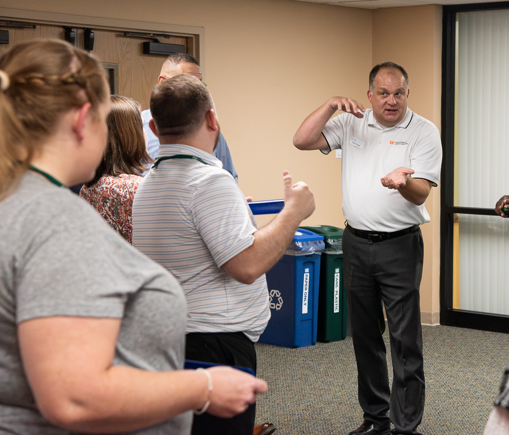 Trent Clagg teaches a leadership class for the Naifeh Center for Effective Leadership.